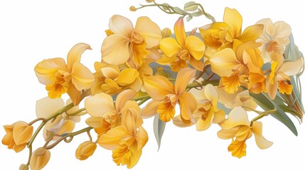 Fototapeta premium Bouquet of Yellow Orchids