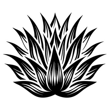 black agave plant graphic design clip art preview