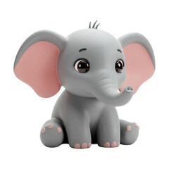 Fototapeta premium Cute baby elephant cartoon