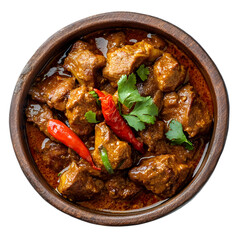 Spicy Lamb Curry Recipe Image on white background