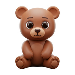 Obraz premium Sitting brown bear toy