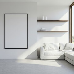 Minimalist Lounge Poster Mockup