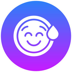 Obraz premium Grinning Face with Sweat Icon