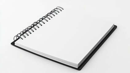Blank notebook open