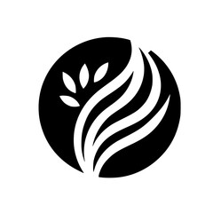 Naklejka premium Minimalist Black and White Eco-Friendly Brand Logo Design