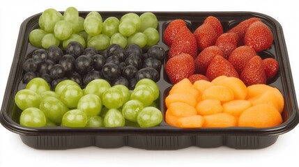 Fruit platter with grapes and strawberries