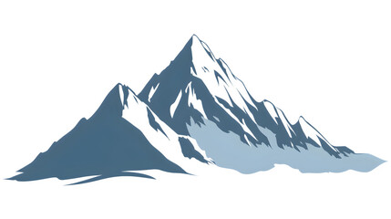 Mountain range peak alpine on transparent background