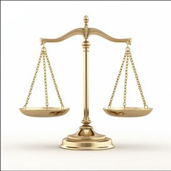 Elegant Gold Balance Scale Symbolizing Justice and Fairness