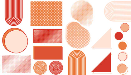 幾何学セット暖色