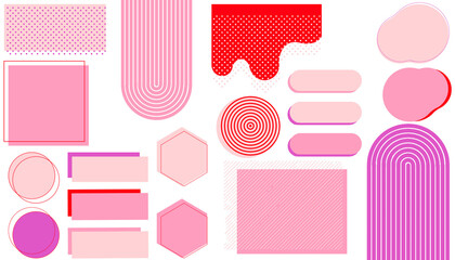 幾何学セットピンク