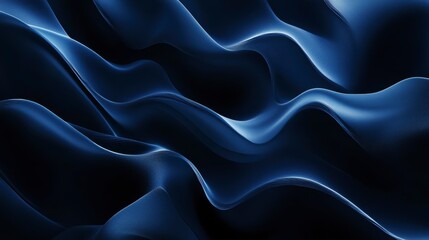 Obraz premium Abstract dark blue wavy background.