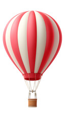 Fototapeta premium Hot air balloon adventure ride on transparent background