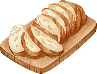 watercolor bread