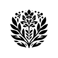 Elegant Black & White Floral Mandala Design