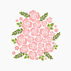 vector illustration of flower bouquet