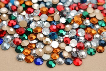 Colorful Variety of Sparkling Rhinestones for Creative Crafts