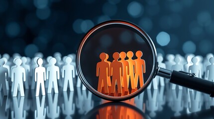 HRM or human resources management recruitment talent search leadership focus team development