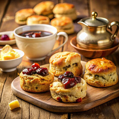 Delicious Homemade Scones with Jam and Cream A Perfect Afternoon Tea Treat