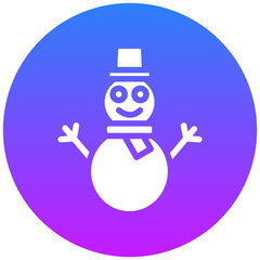 Snowman Without Snow Vector Icon