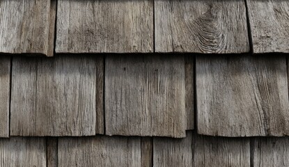 Fototapeta premium Weathered Wood Shingles: A Textured Background of Rustic Charm, Ideal for Design Projects.