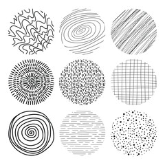 Abstract Round Elements in Contemporary Texture Pattern with Minimalist Style