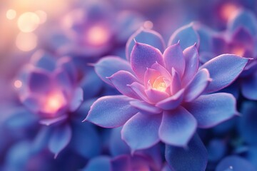 Fototapeta premium Purple succulent blossoms