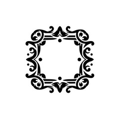 Ornate Black & White Frame: Decorative Design Element