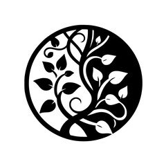 Yin Yang Tree of Life: Balance & Harmony Illustration