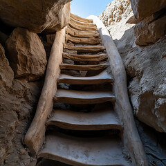 bone staircase eerie catacomb shadows