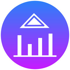 Set Square and Graph Vector Icon