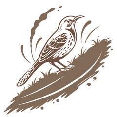 dusty brown paint streak with rough flow and uneven edges