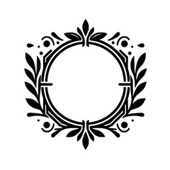 Elegant Black & White Floral Frame Design