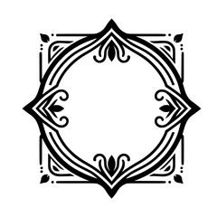 Elegant Art Deco-Inspired Black and White Frame