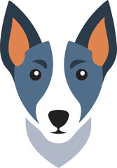 Dog Head Vector — Outline Line Art for Coloring Pages and Print