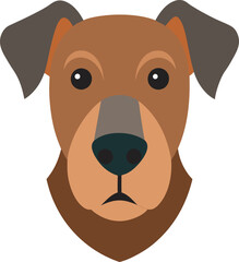 Dog Head Vector — Outline Line Art for Coloring Pages and Print