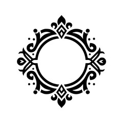 Elegant Black & White Ornate Frame, Decorative Border, Classic Design