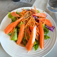 Crabs stick salad