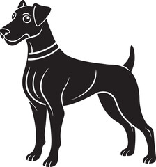 Labrador Dog Vector Silhouette — Minimal Pet Logo and T-Shirt Graphic