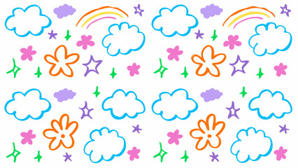 Neon highlighter doodle set, Glowing marker scribble vector, Hand-drawn neon elements, Bright sketch symbols vector,  Neon highlighter-style arrows, hearts, stars, and lines on dark background