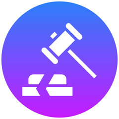 Broken Gavel Icon
