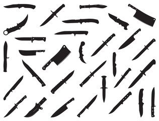KNIFE SILHOUETTE WHITE BACKGROUND