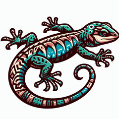 lizard on a white background