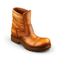 Stylish, light brown leather ankle boots.