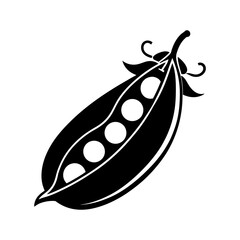 peas vector silhouette illustration