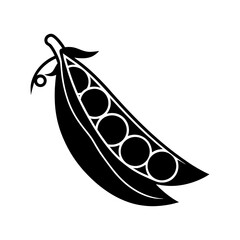 peas vector silhouette illustration