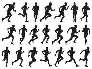 MAN RUNNING SILHOUETTE