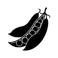 peas vector silhouette illustration