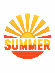 vector illustration of a sun t-shirt design