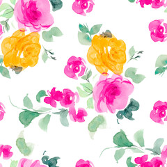 All Over Flower Design Seamless Pattern With Some Texture Digital Print Textile