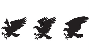  flying eagle vector silhouette